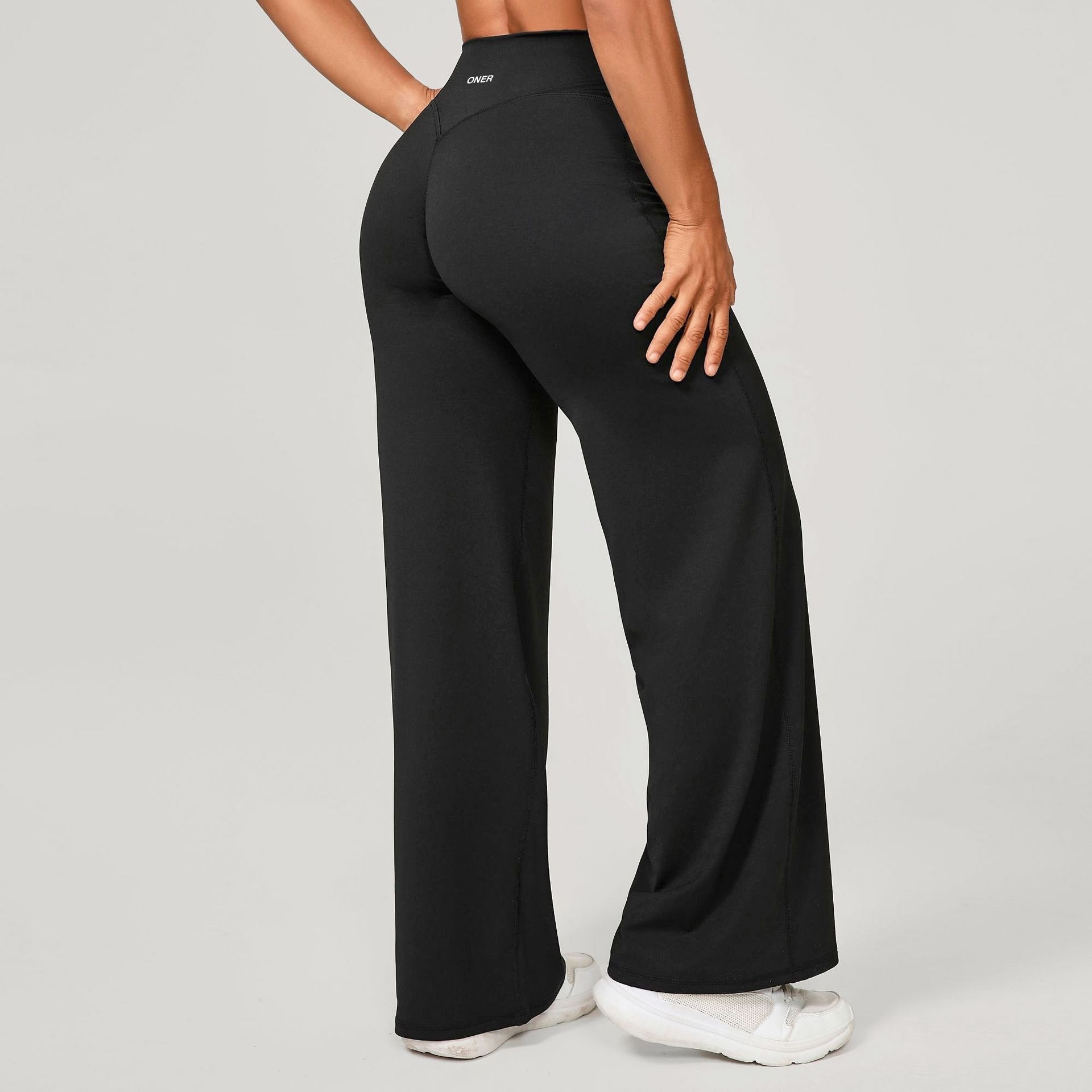 Fitness Exercise Hip-showing Quick-drying Brushed Loose Wide-leg Pants