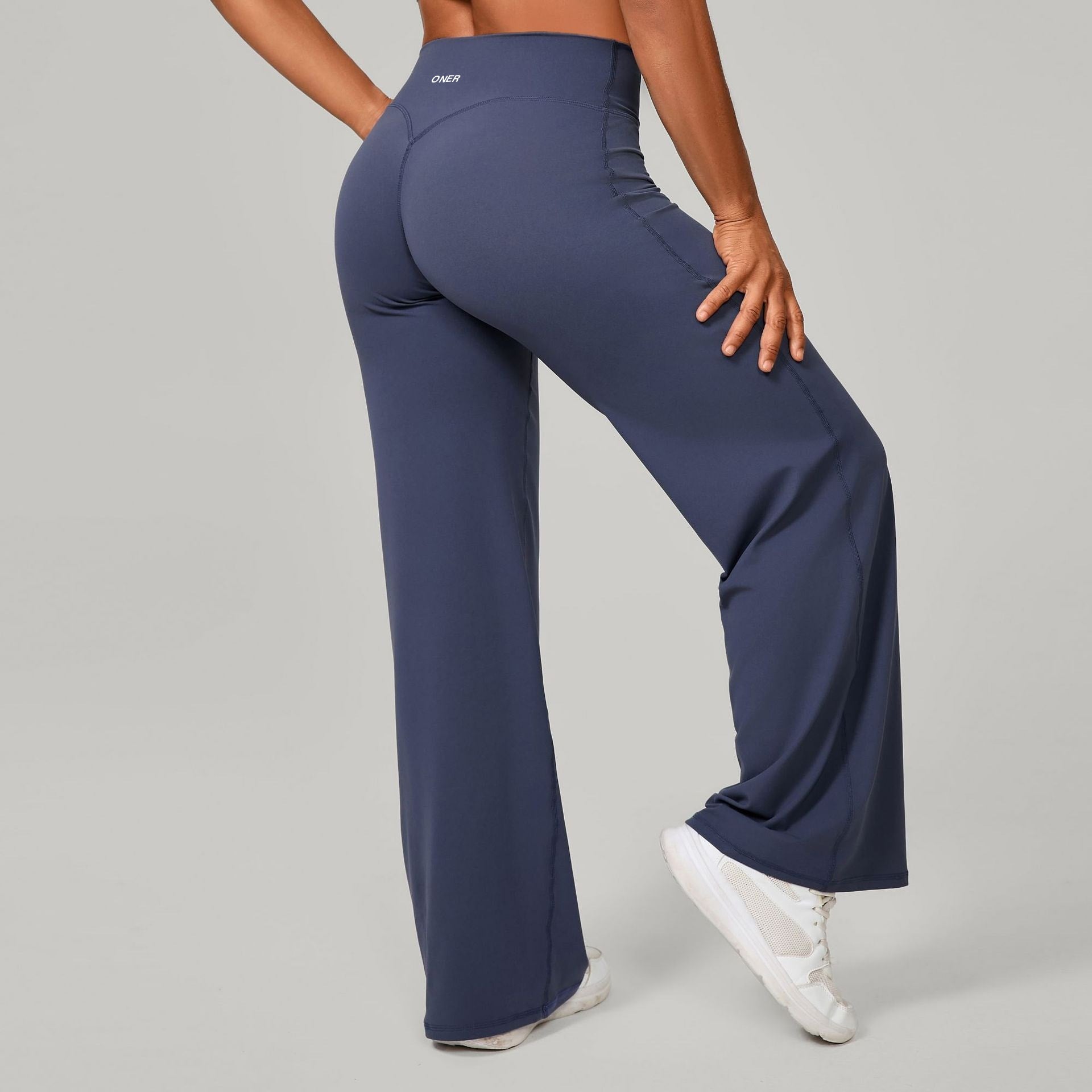 Fitness Exercise Hip-showing Quick-drying Brushed Loose Wide-leg Pants